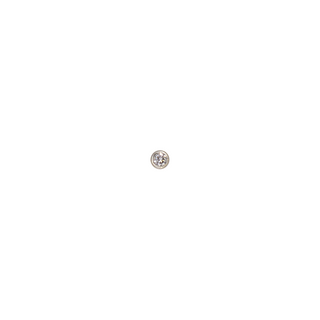 Bezel diamond threadless end in platinum, 1.5mm