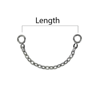 Piatto titanium single chain, 14g jump rings