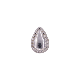 Reminisce beaded teardrop threadless end in white gold
