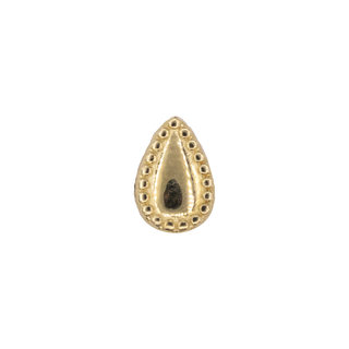 Reminisce beaded teardrop threadless end in yellow gold