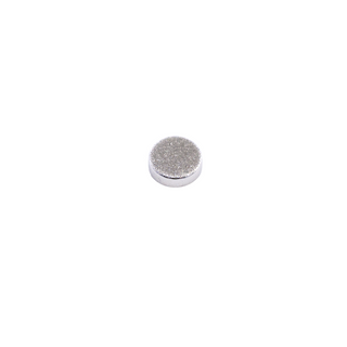 Sandblasted disk in white gold, 2.5mm, threadless