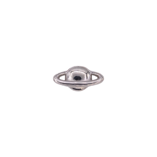 Saturn planet threadless end in white gold