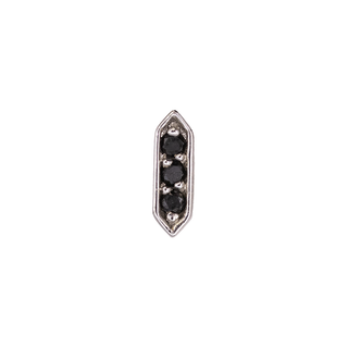 Sillan with black diamonds in white gold, threadless