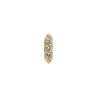 Sillan with champagne sapphires in yellow gold, threadless