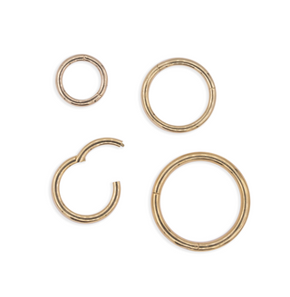 Hinged clicker in yellow gold, 18g