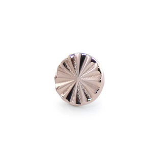 Spline textured disk threadless end in 18k rose gold, 4mm