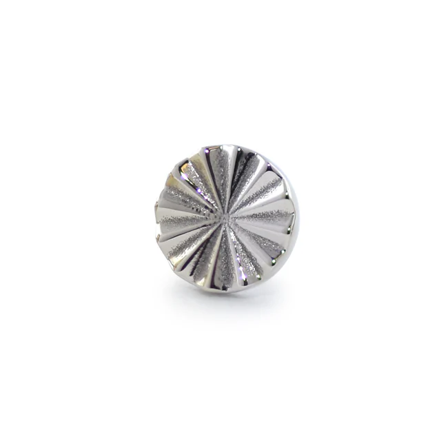 Spline textured disk threadless end in 18k white gold, 3mm – Piercing ...