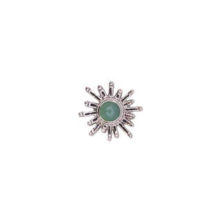 Sun Ray with 2mm gem in white gold, threadless