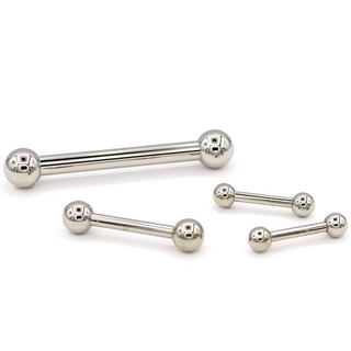 Internally threaded straight barbell in titanium, 4g