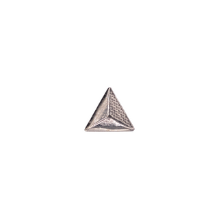 Tetra textured triangle threadless end in white gold