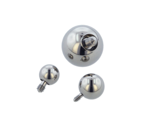 Threaded ball end in titanium for 8g – Piercing Experience