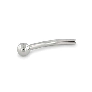 Threadless curved bar post in titanium, 16g