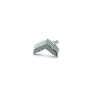 Chevron threadless end in titanium, 4mm