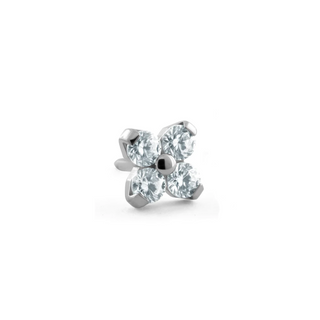 Forte threadless end in titanium w/ 4-1.5mm gems