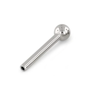 Threadless barbell post in titanium 18g with fixed 2.5mm ball