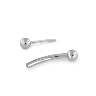 Threadless curved barbell in titanium, 18g