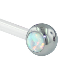 Side-set cabochon end in titanium, 12g, 3mm, threadless