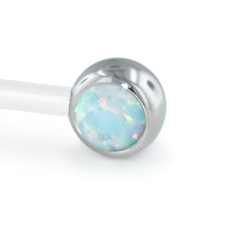 Side-set cabochon end in titanium, 12g, 4mm, threadless