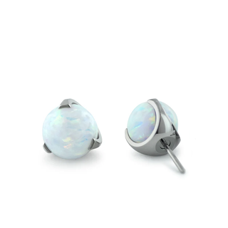 Claw-set gem ball threadless ends in titanium, 5mm
