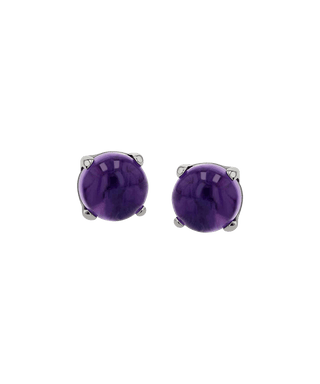 Ziana threadless end with 4mm prong cab end in white gold, special order colors