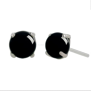 Ziana threadless end with 4mm prong cab end in white gold